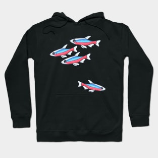 Cardinal Tetra Schooling tetra community fish design Hoodie